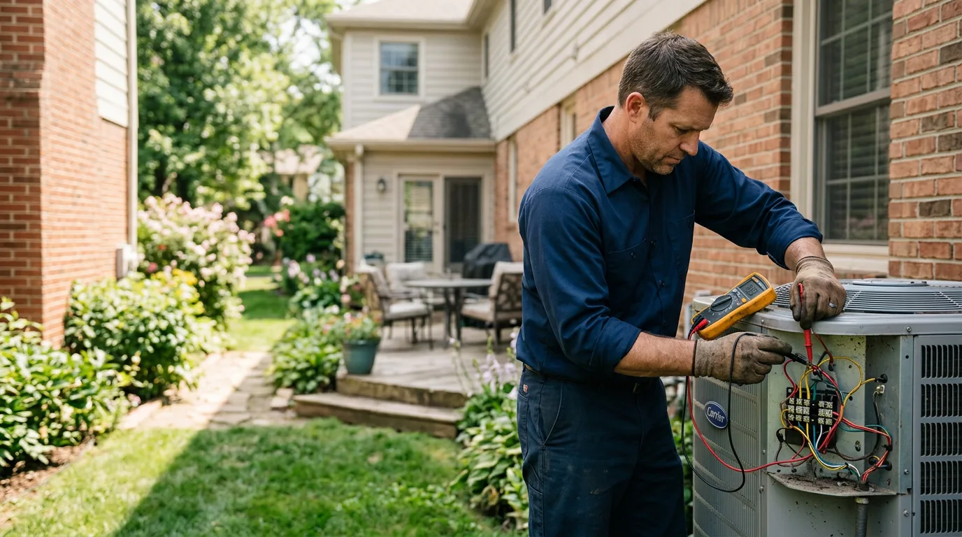 HVAC technician working near Cisco, IL